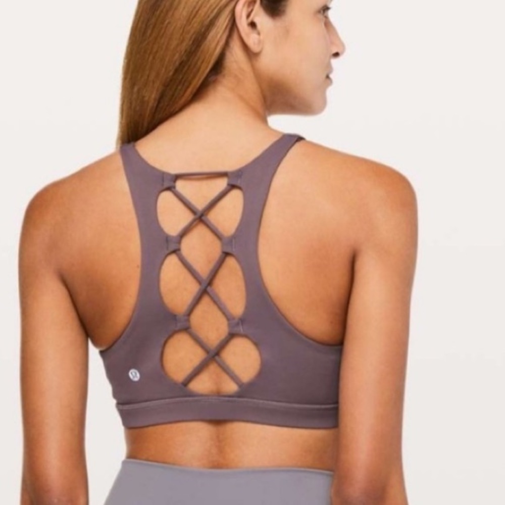 LULULEMON I Bra Tied To It Purple Size 4